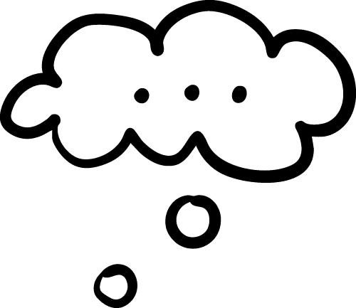 Thought bubble doodle